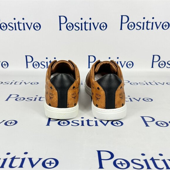 MCM Mens Terrain Derby Visetos Cognac Low Top Sneakers US 10 EU 43 - Picture 5 of 6